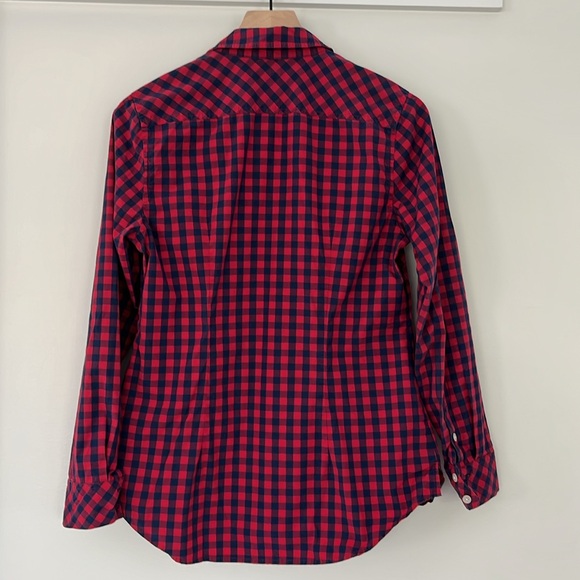 Vineyard Vines Red and Blue Classic Fit Button Down Shirt Checkered Size 6 - Picture 4 of 4